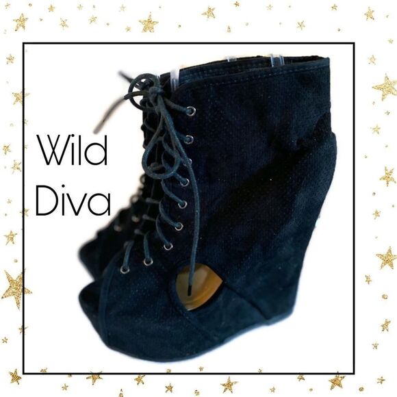 Wild Diva Black Pkayform Gladiator Ankle Booties 7 - Picture 1 of 7